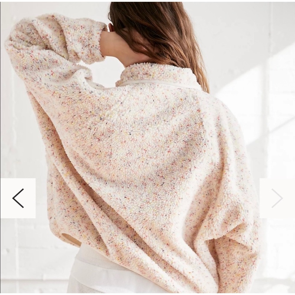 FP Movement by Free People Speckled Cream Sherpa Zip Jacket - Picture 2 of 9